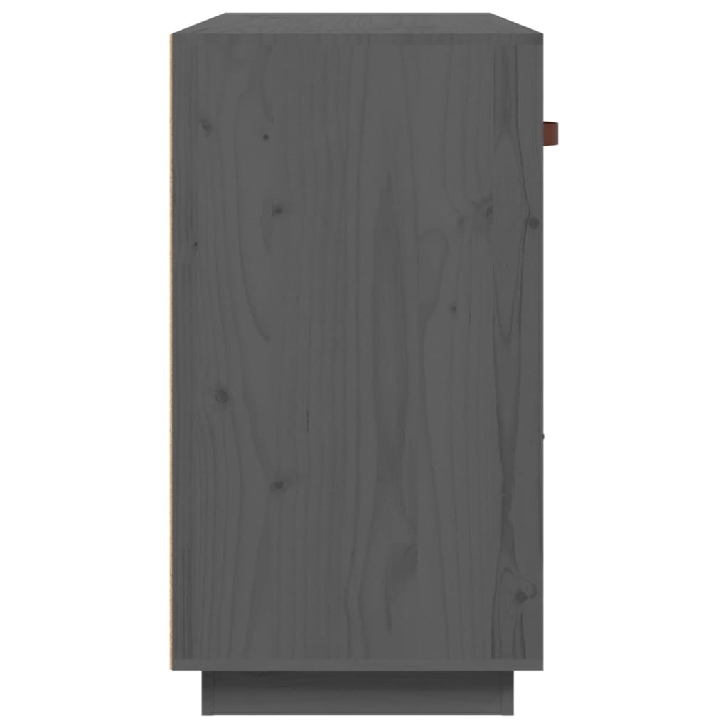 vidaXL Sideboard Grey 100x40x75 cm Solid Wood Pine