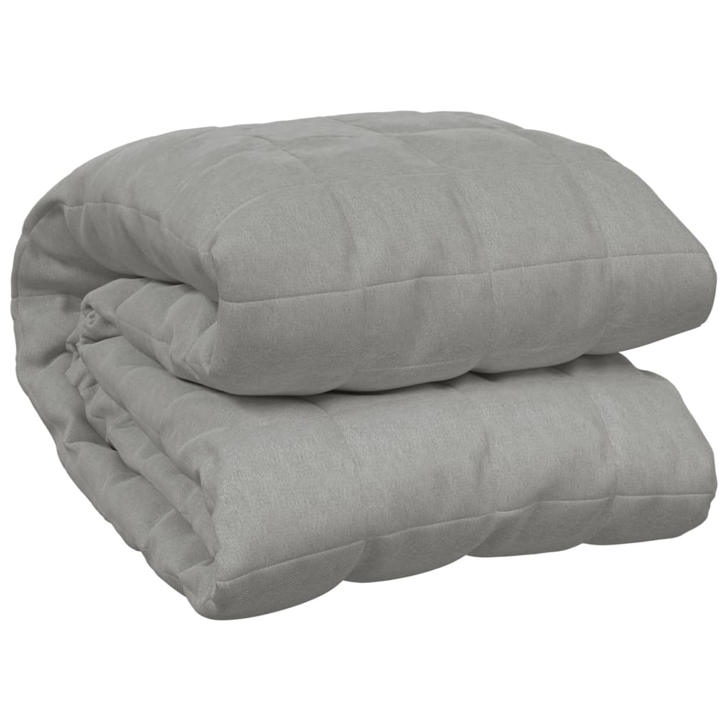 vidaXL Weighted Blanket Grey 220x230 cm King 11 kg Fabric