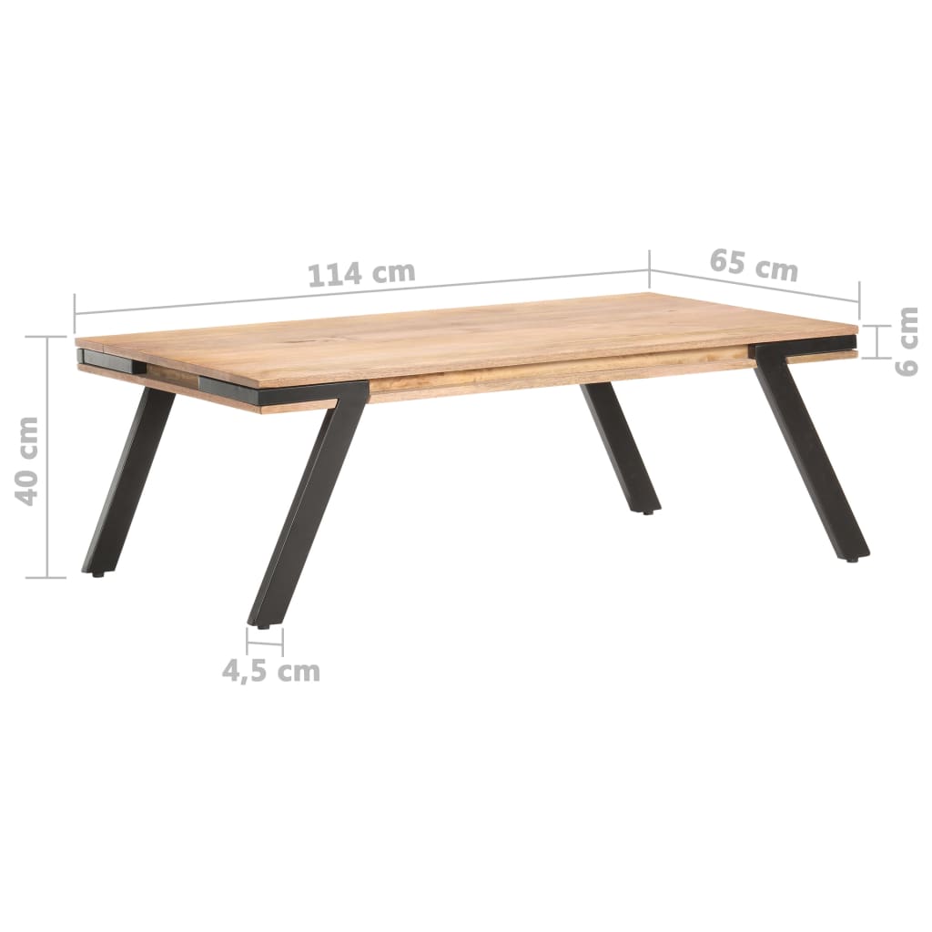 vidaXL Coffee Table 114x65x40 cm Solid Mango Wood
