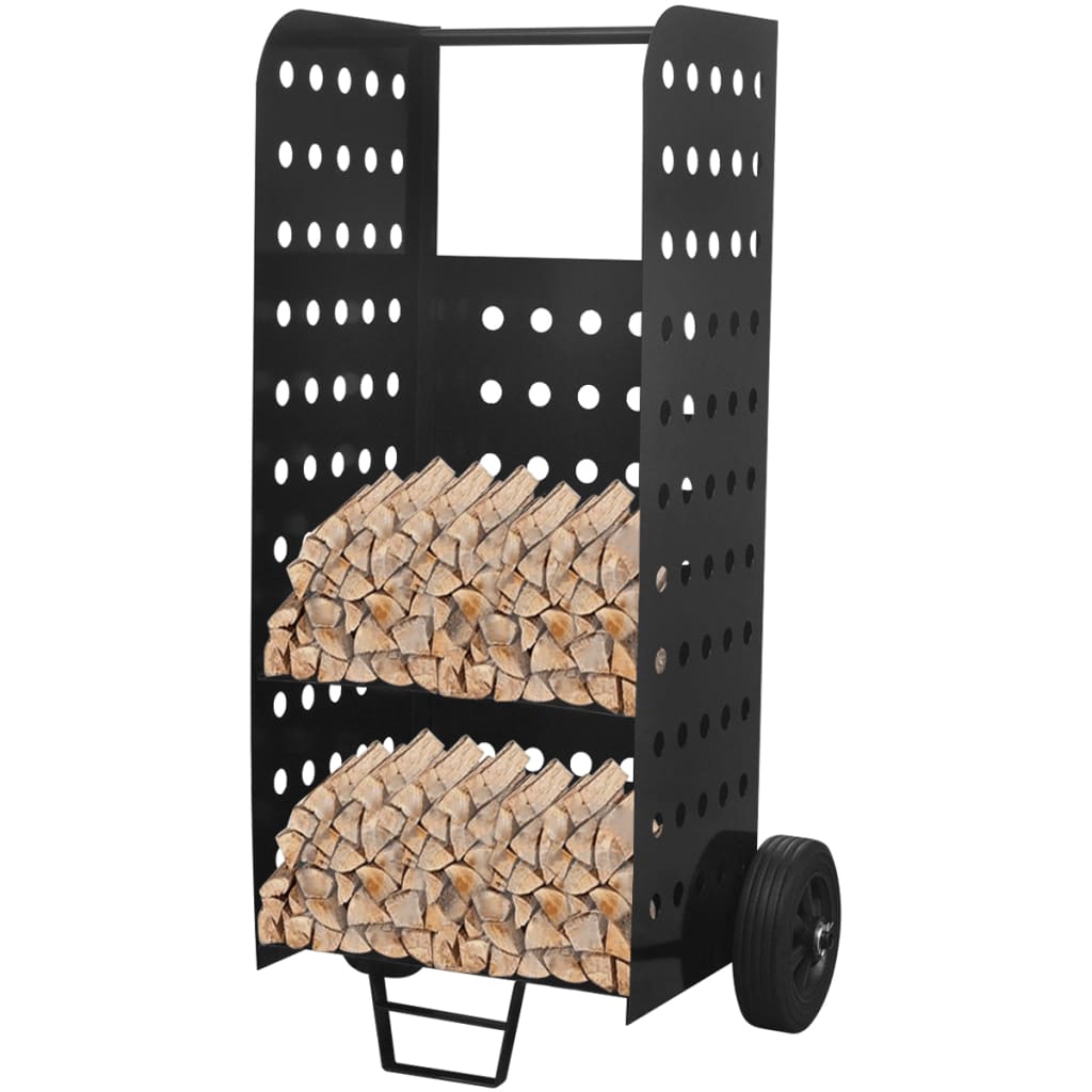 Firewood Log Cart with Decorative Perforations