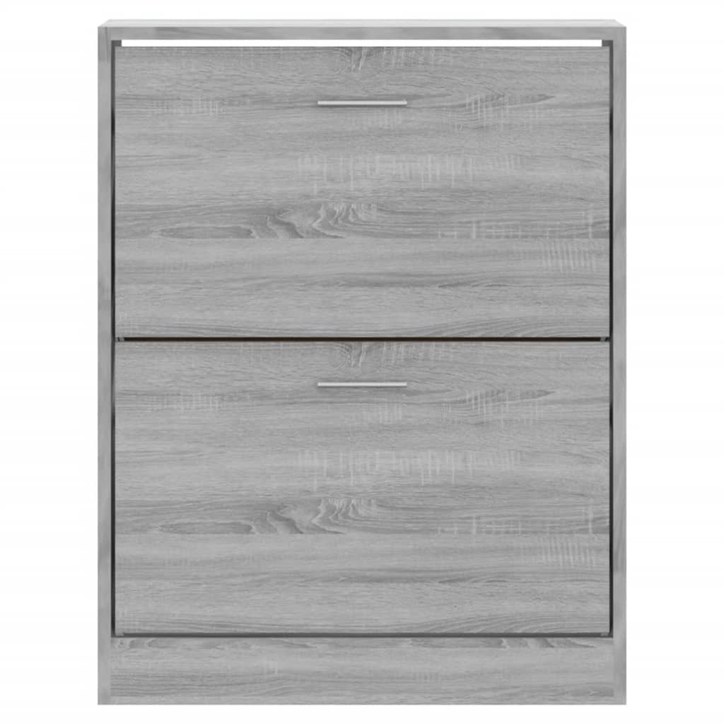 vidaXL Shoe Cabinet Grey Sonoma 63x24x81 cm Engineered Wood