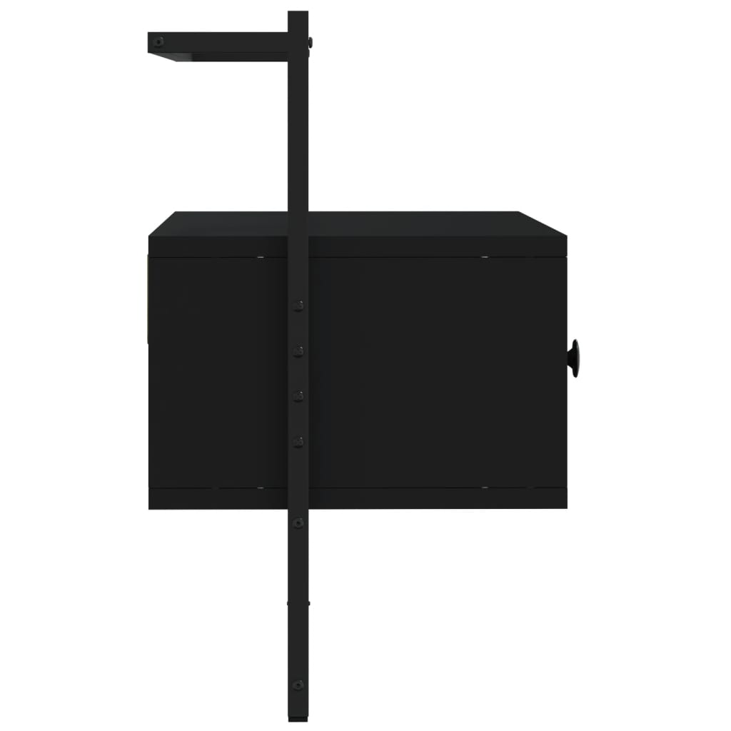 vidaXL TV Cabinet Wall-mounted Black 60.5x30x51 cm Engineered Wood