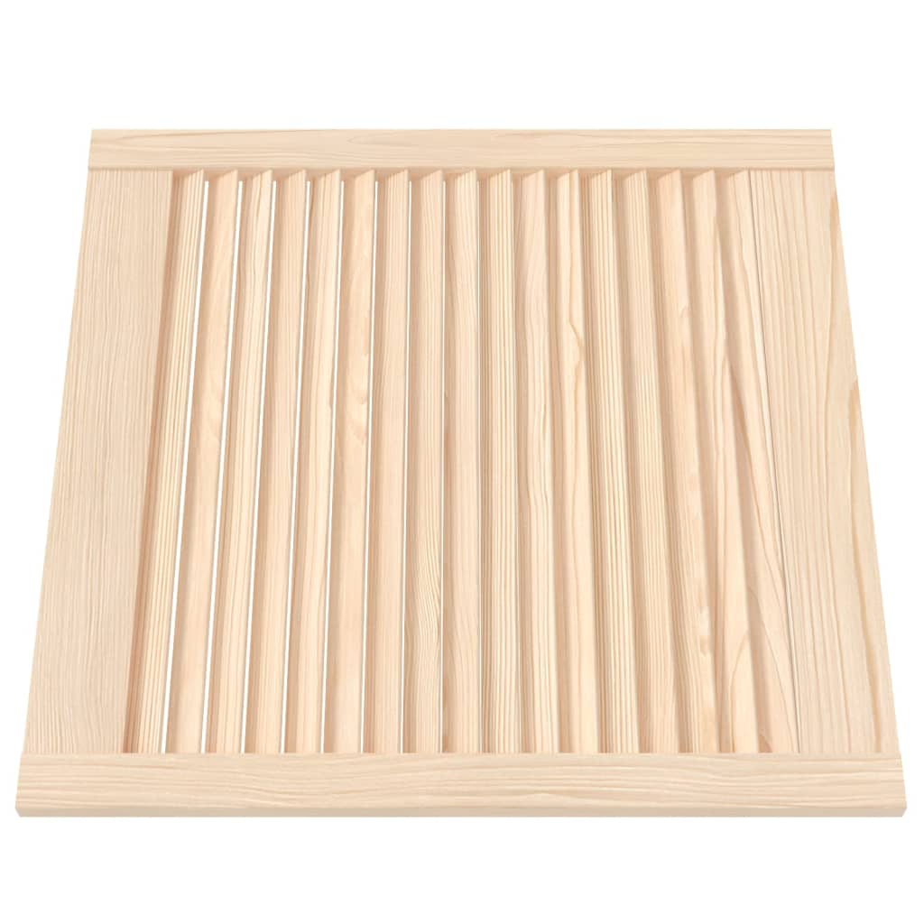 vidaXL Cabinet Doors Louvred Design 2 pcs 61.5x59.4 cm Solid Wood Pine