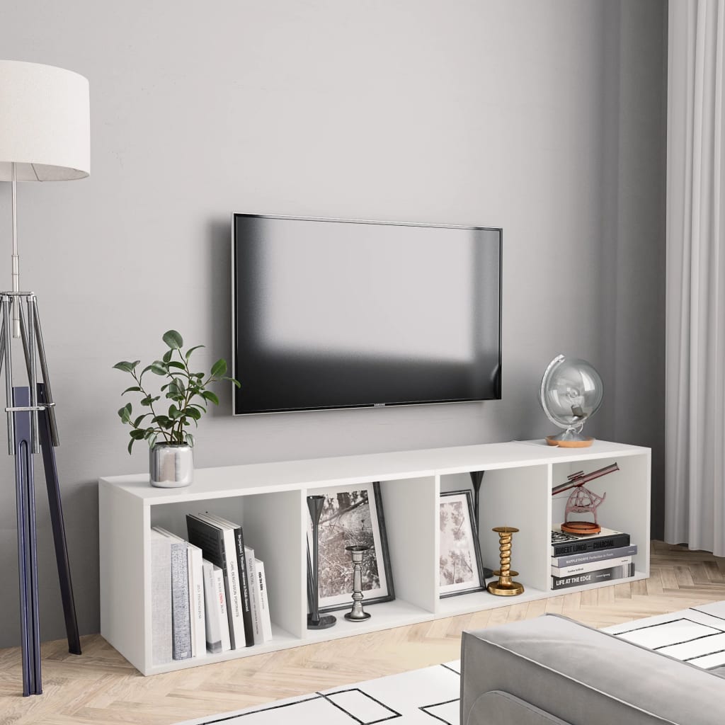 vidaXL Book Cabinet/TV Cabinet White 143x30x36 cm