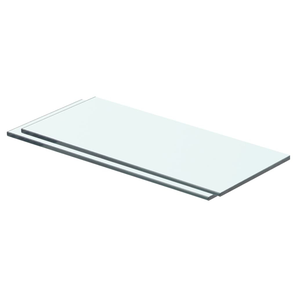 vidaXL Shelves 2 pcs Panel Glass Clear 40x12 cm