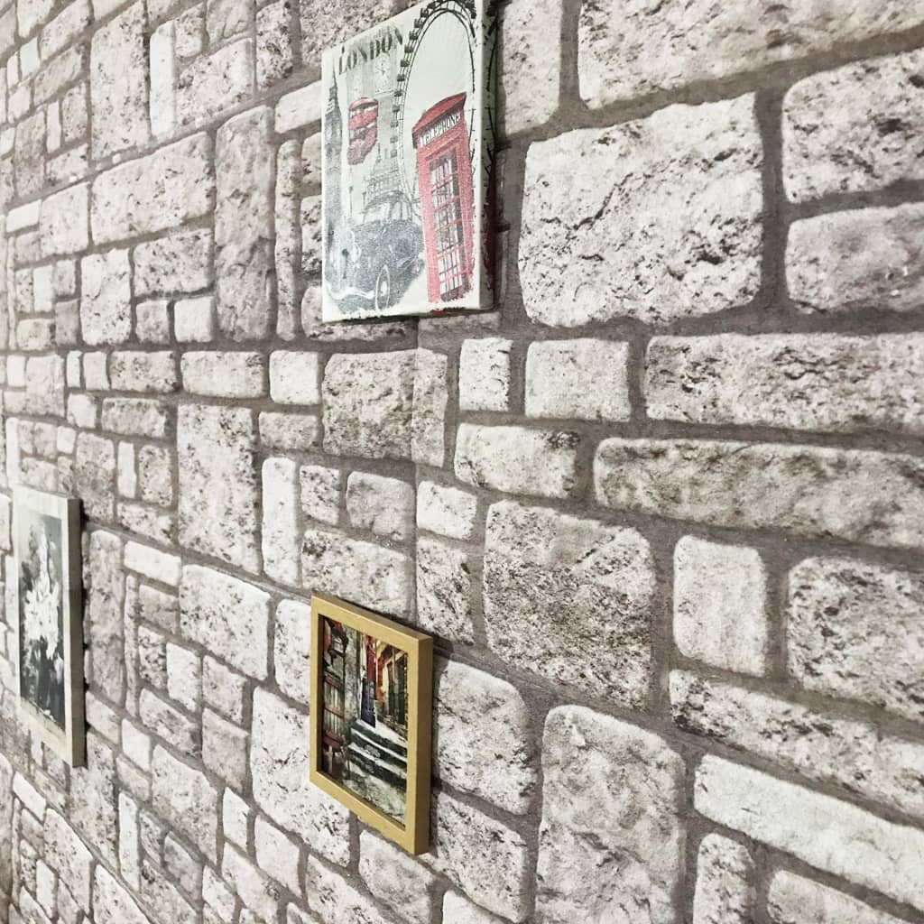 vidaXL 3D Wall Panels with Grey Brick Design 10 pcs EPS