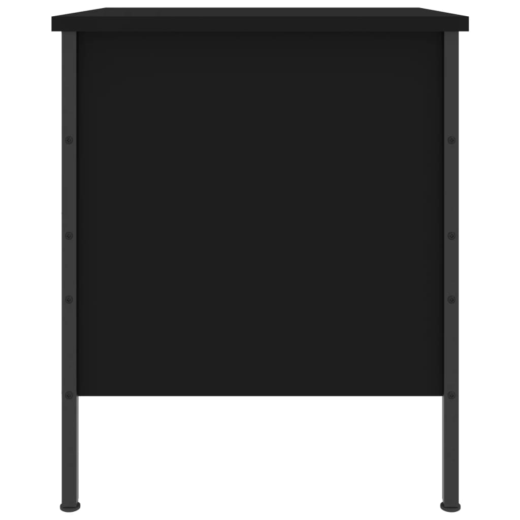 vidaXL Bedside Cabinet Black 40x42x50 cm Engineered Wood