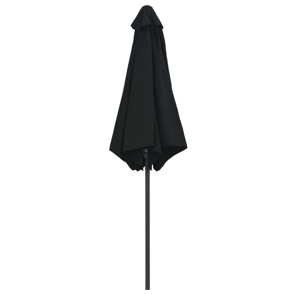 vidaXL Outdoor Parasol with Aluminium Pole 270x246 cm Black