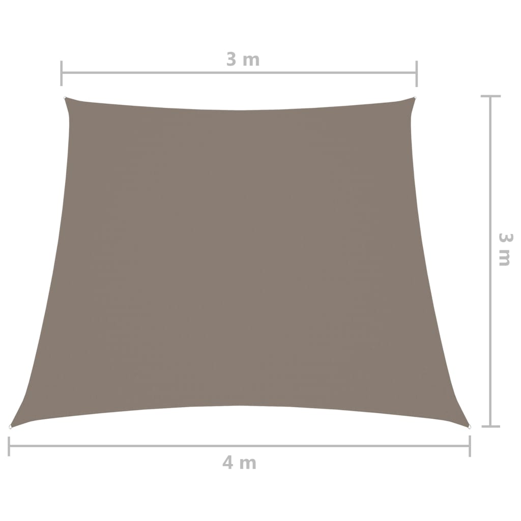 vidaXL Sunshade Sail Oxford Fabric Trapezium 3/4x3 m Taupe