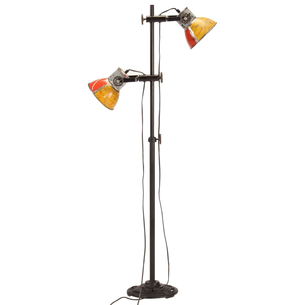 vidaXL Floor Lamp with 2 Lampshade Multicolour E27
