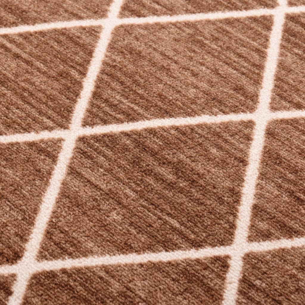 vidaXL Carpet Runner Dark Brown 80x350 cm