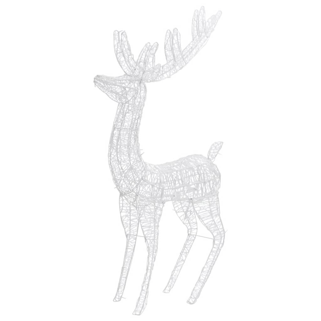 vidaXL XXL Acrylic Christmas Reindeers 250 LED 2 pcs 180 cm Cold white