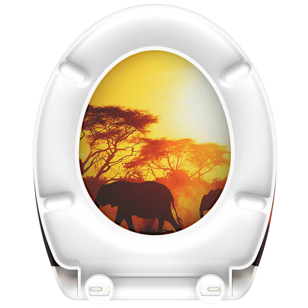 SCHÜTTE Toilet Seat with Soft-Close Quick Release AFRICA
