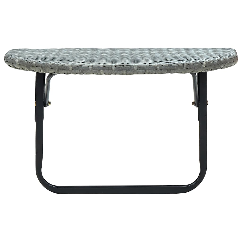 vidaXL Balcony Table Grey 60x60x40 cm Poly Rattan