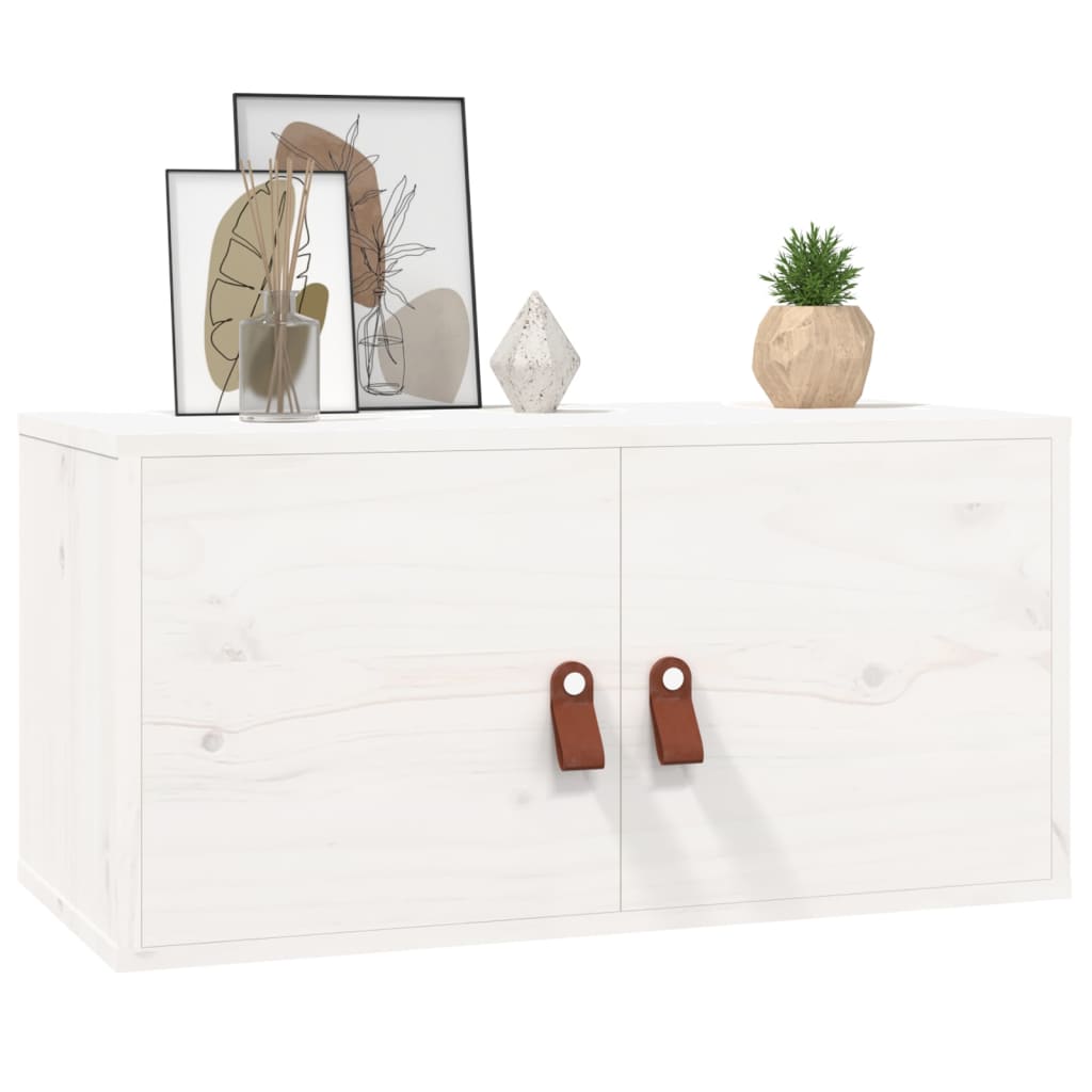vidaXL Wall Cabinet White 60x30x30 cm Solid Wood Pine