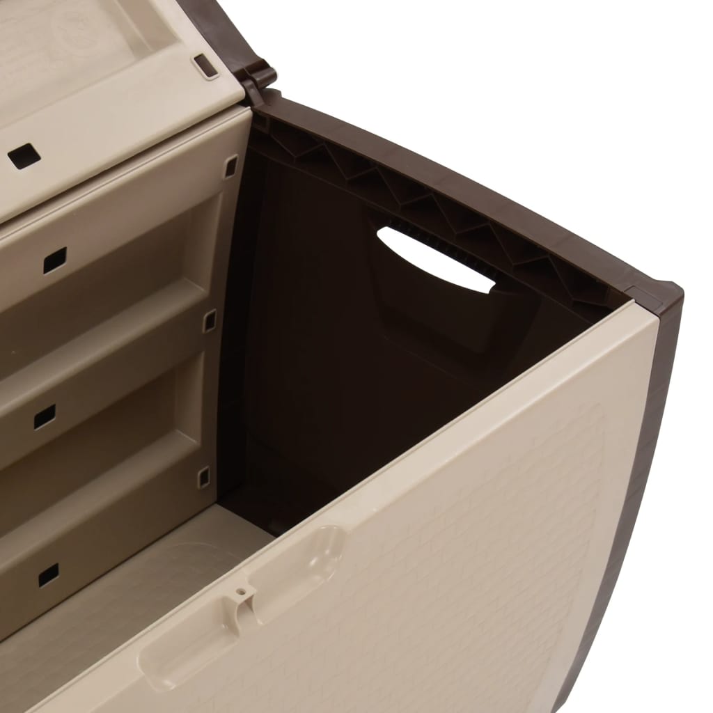 vidaXL Storage Box Beige and Brown 122x56x63 cm