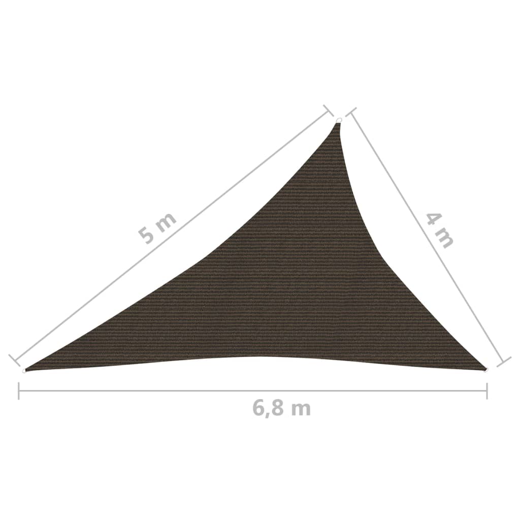 vidaXL Sunshade Sail 160 g/m² Brown 4x5x6.8 m HDPE
