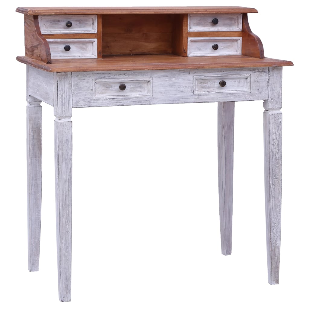 vidaXL Writing Desk with Drawers 90x50x101 cm Solid Reclaimed Wood