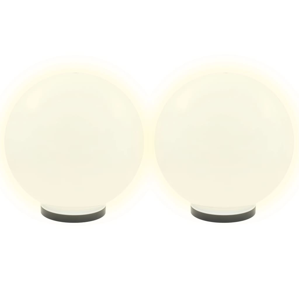 vidaXL LED Bowl Lamps 2 pcs Spherical 40 cm PMMA