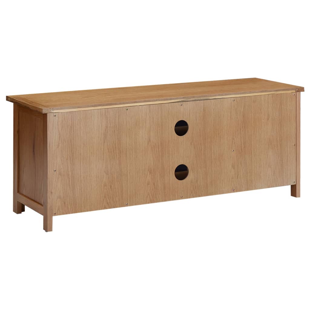 vidaXL TV Cabinet 110x35x44 cm Solid Oak Wood