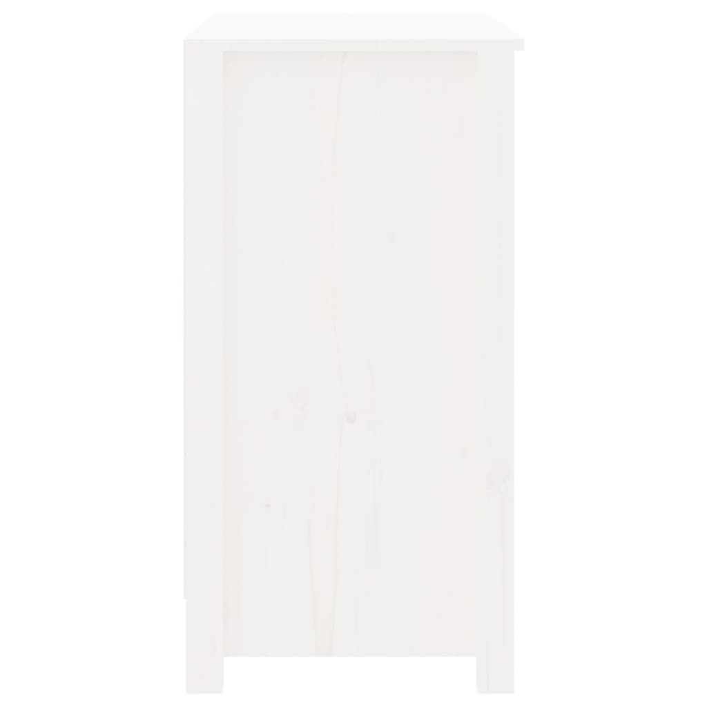 vidaXL Book Cabinet White 80x35x68 cm Solid Wood Pine
