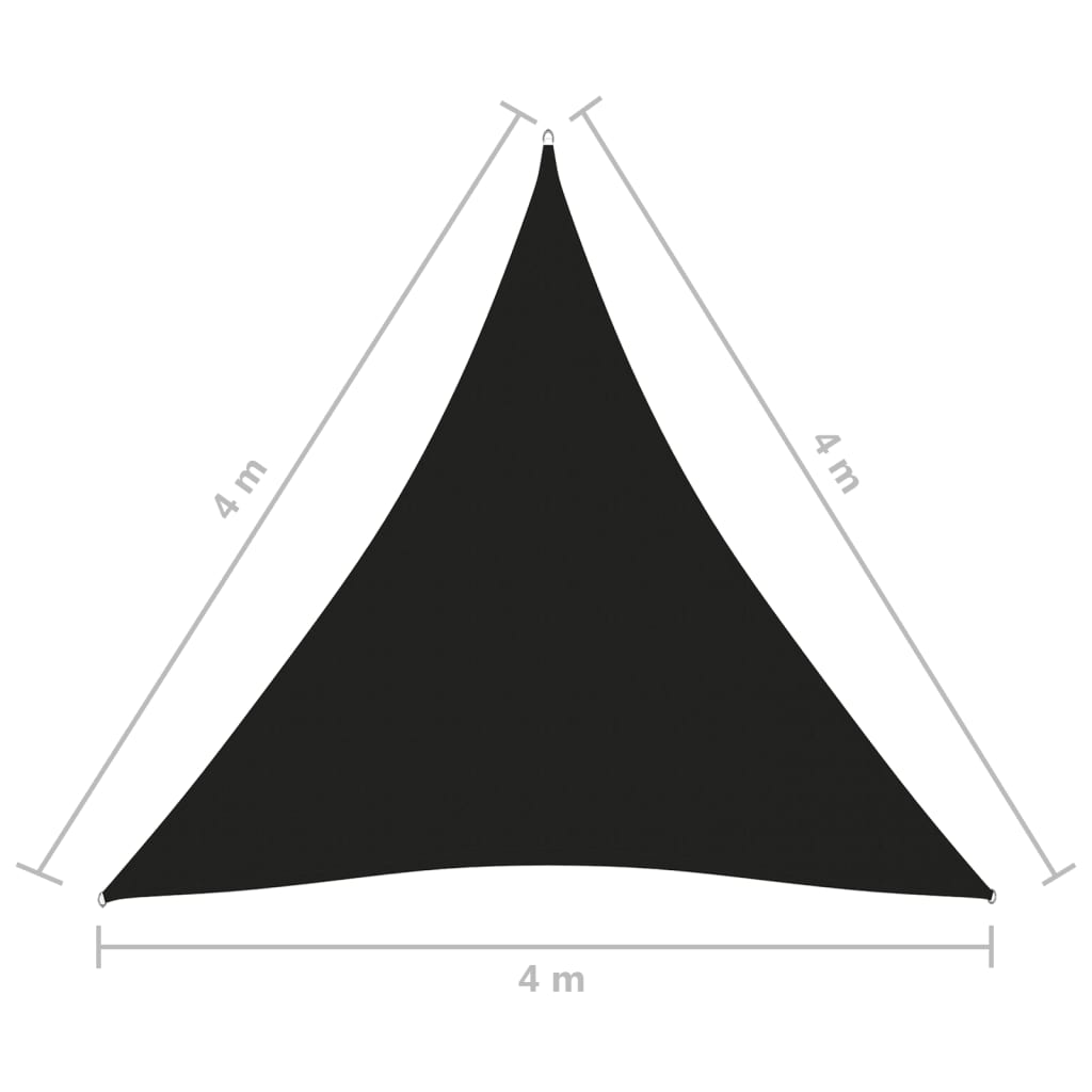 vidaXL Sunshade Sail Oxford Fabric Triangular 4x4x4 m Black
