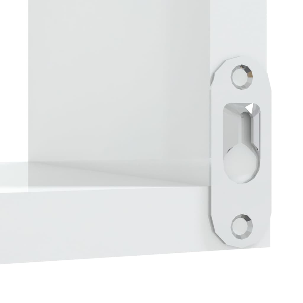 vidaXL Wall Corner Shelf 2 pcs High Gloss White 40x40x50 cm Engineered Wood