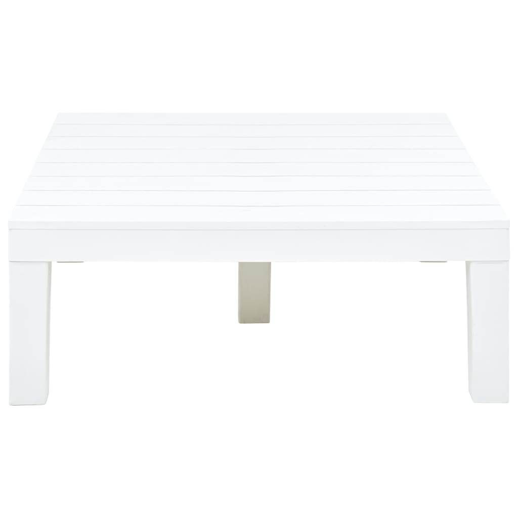 vidaXL Garden Table White 78x78x31 cm Plastic