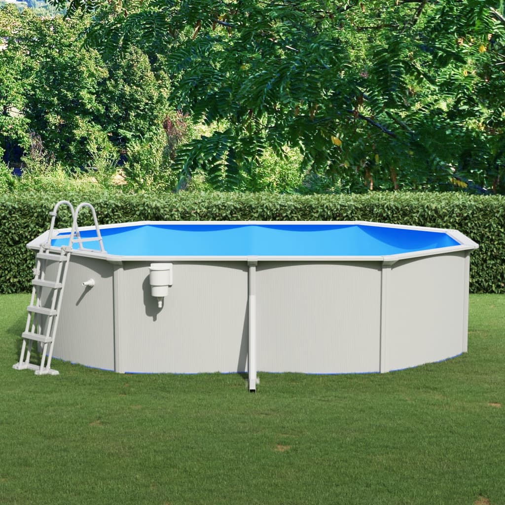vidaXL Swimming Pool with Safety Ladder 490x360x120 cm