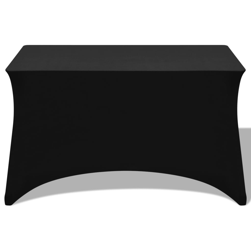 vidaXL Stretch Table Slipcovers 2 pcs 243x76x74 cm Black