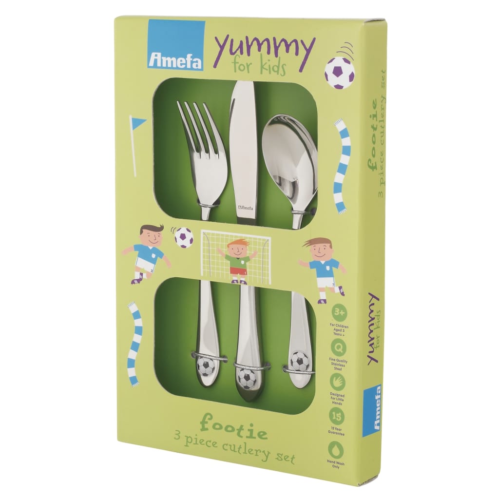 Amefa 3 Piece Children Cutlery Set Footie