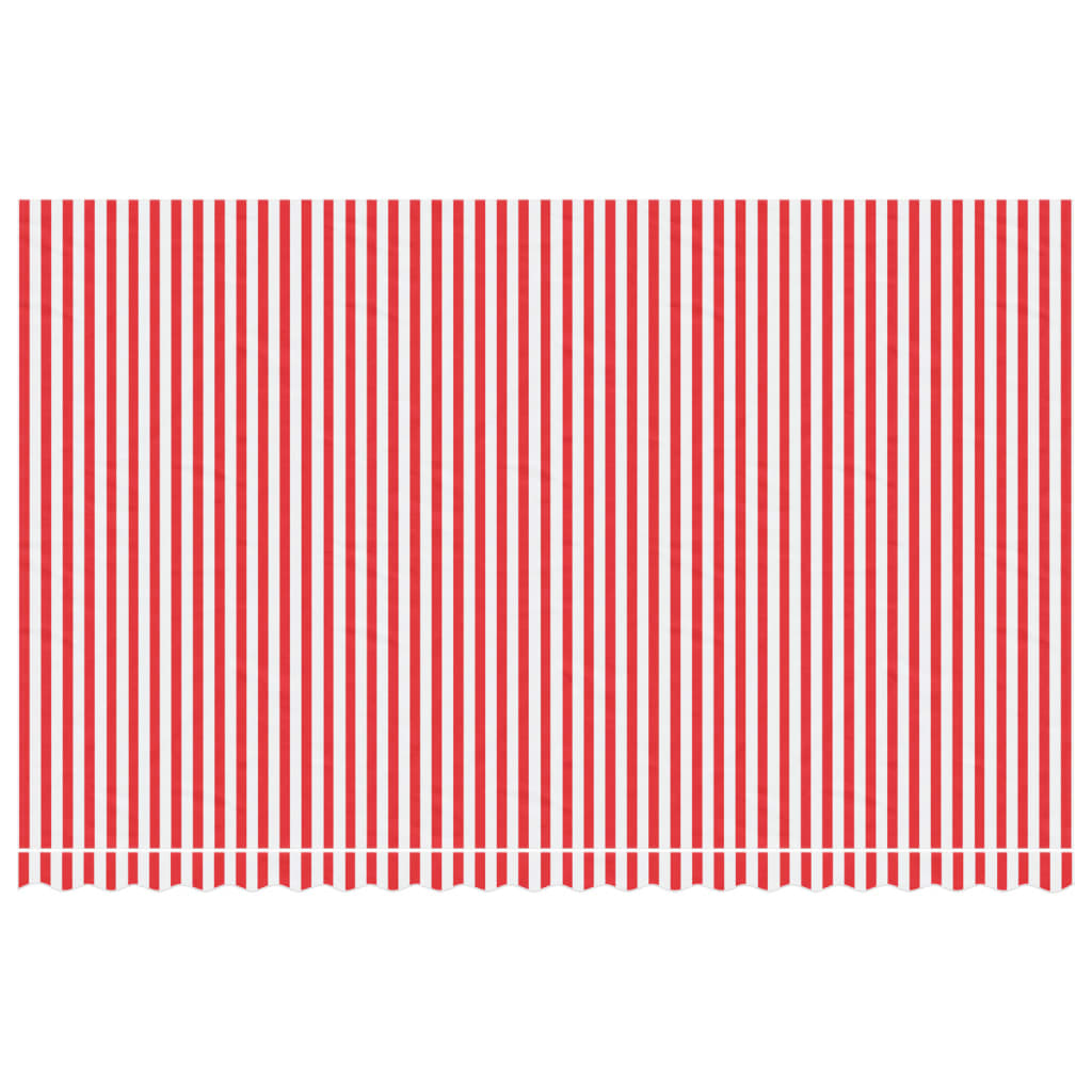 vidaXL Replacement Fabric for Awning Red and White Stripe 5x3 m