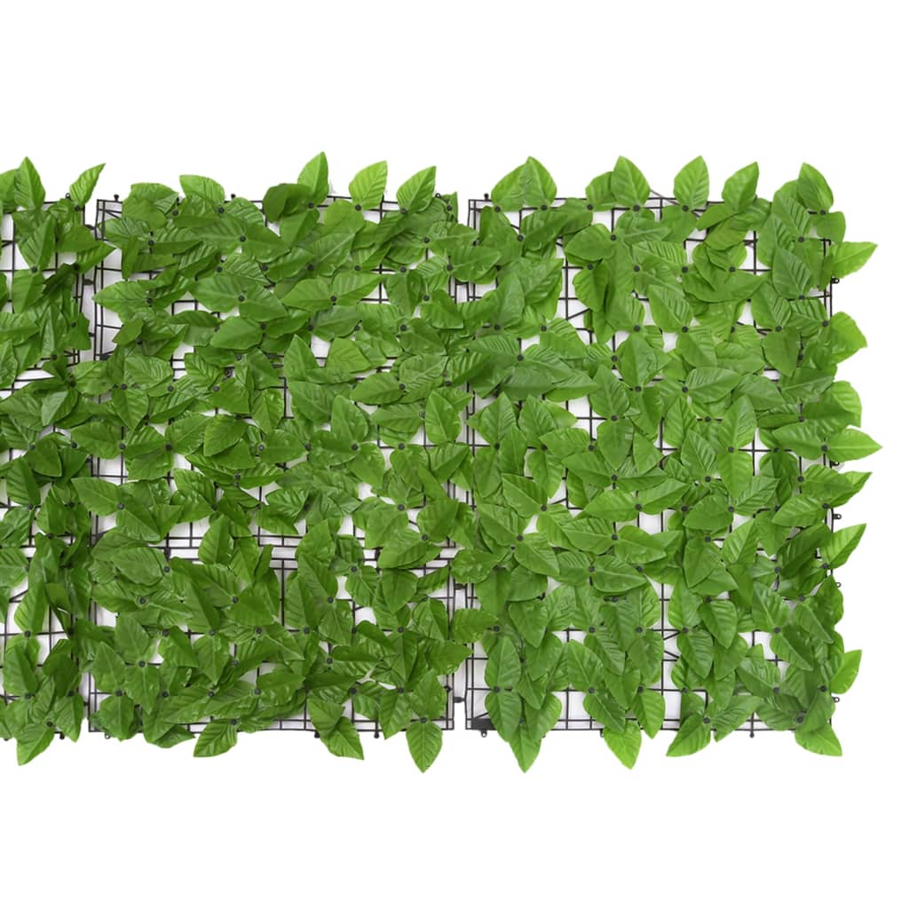 vidaXL Balcony Screen with Green Leaves 400x75cm