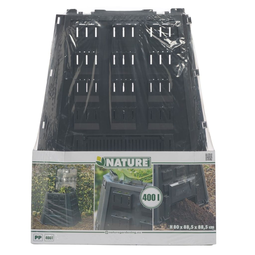 Nature Compost Bin Black 400 L 6071480
