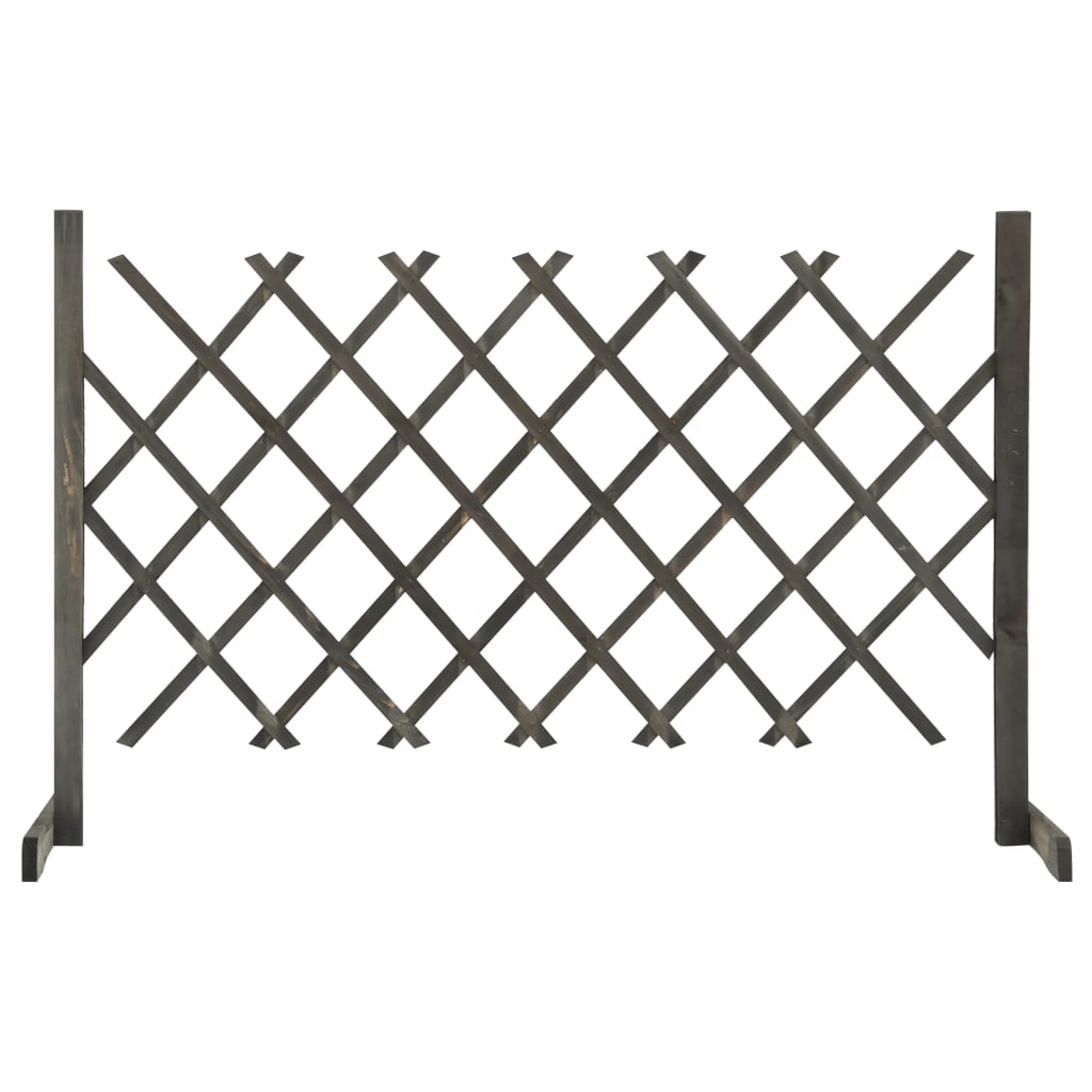 vidaXL Garden Trellis Fence Grey 120x90 cm Solid Firwood