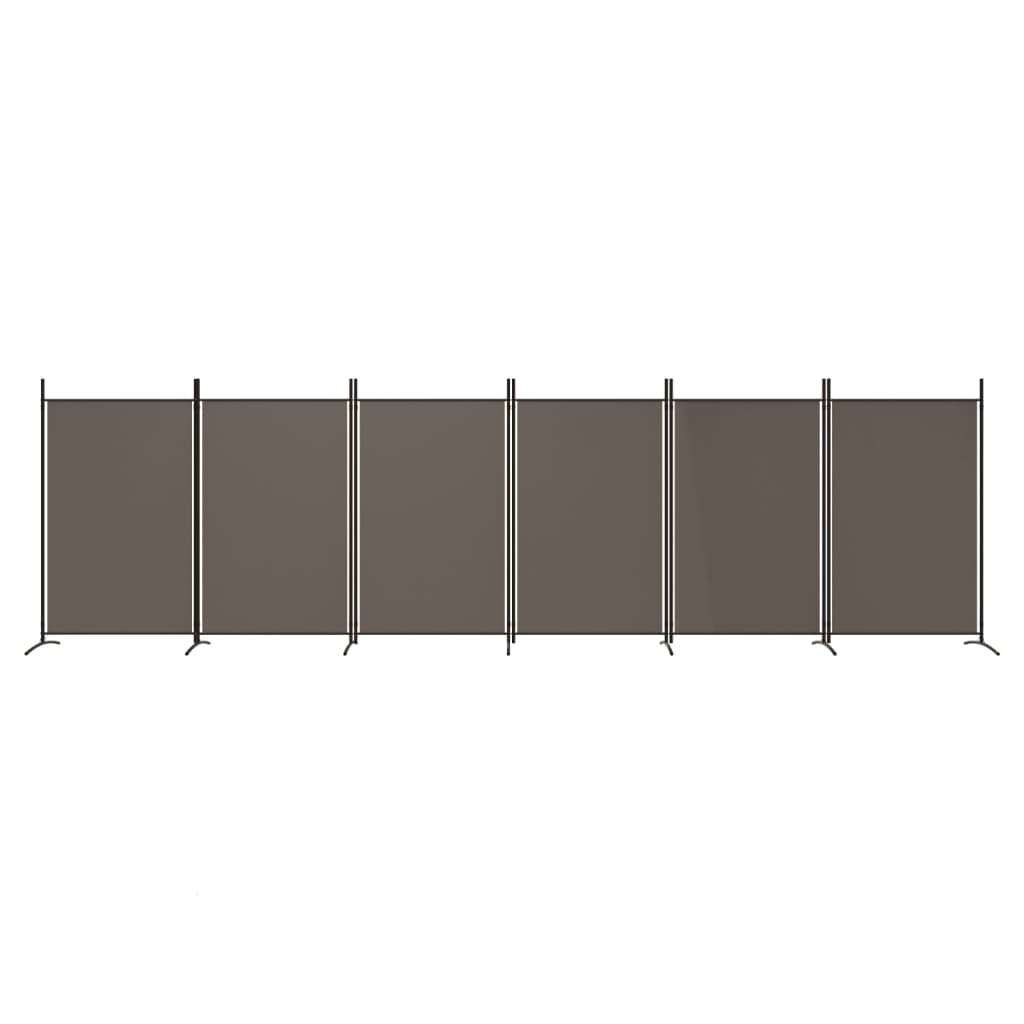 vidaXL 6-Panel Room Divider Anthracite 520x180 cm Fabric