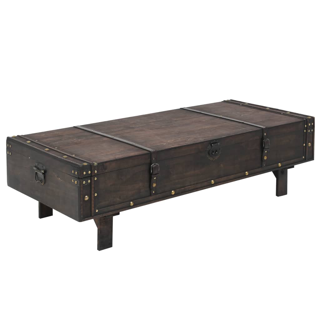 vidaXL Coffee Table Solid Wood Vintage Style 120x55x35 cm