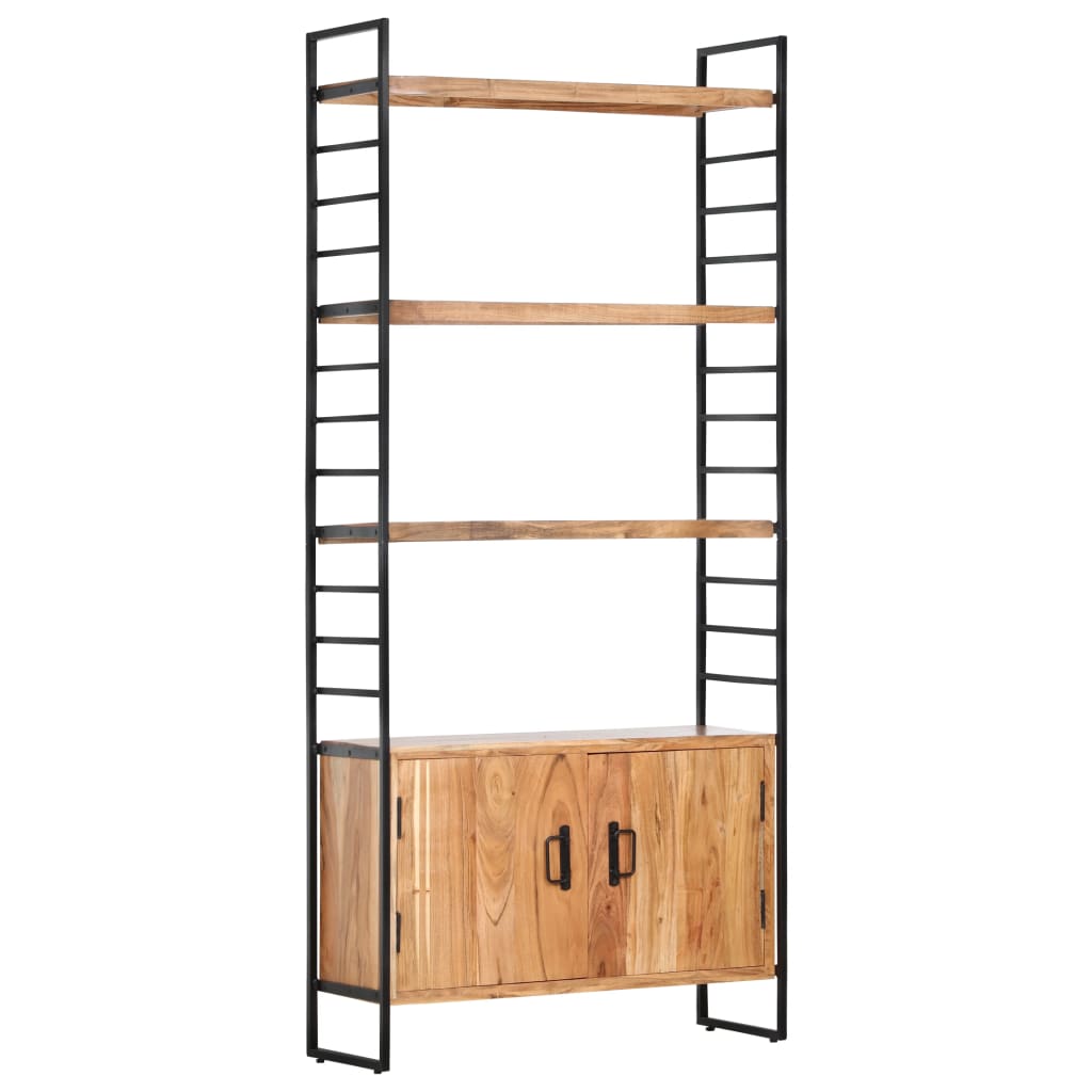 vidaXL 4-Tier Bookcase 80x30x180 cm Solid Acacia Wood