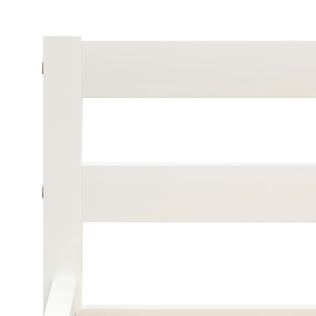 vidaXL Bed Frame White Solid Pine Wood 140x200 cm