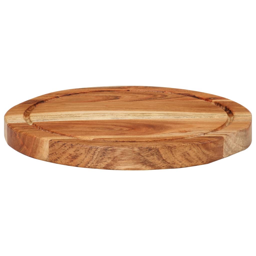 vidaXL Chopping Board Ø25x2.5 cm Solid Wood Acacia