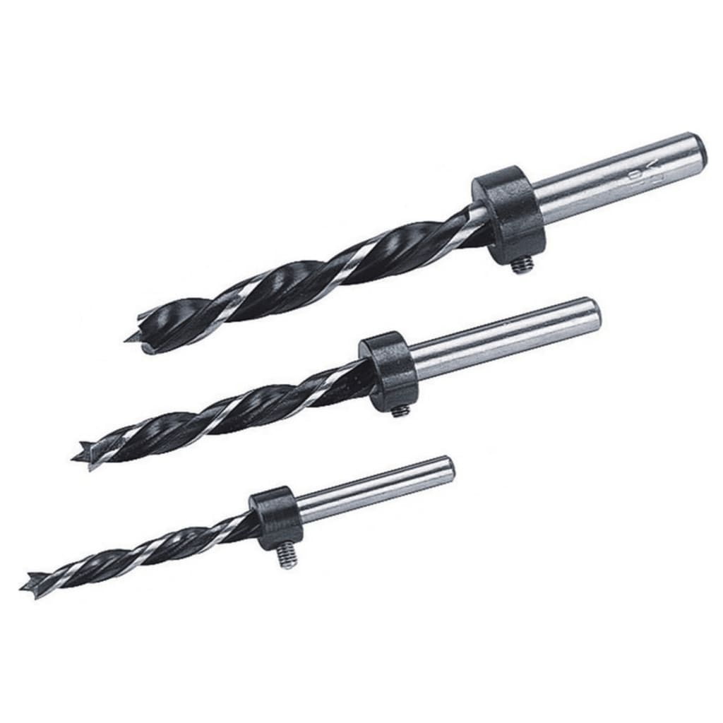 wolfcraft 3 Dowel Drills with Depth Stops 6, 8, 10 mm 2730000
