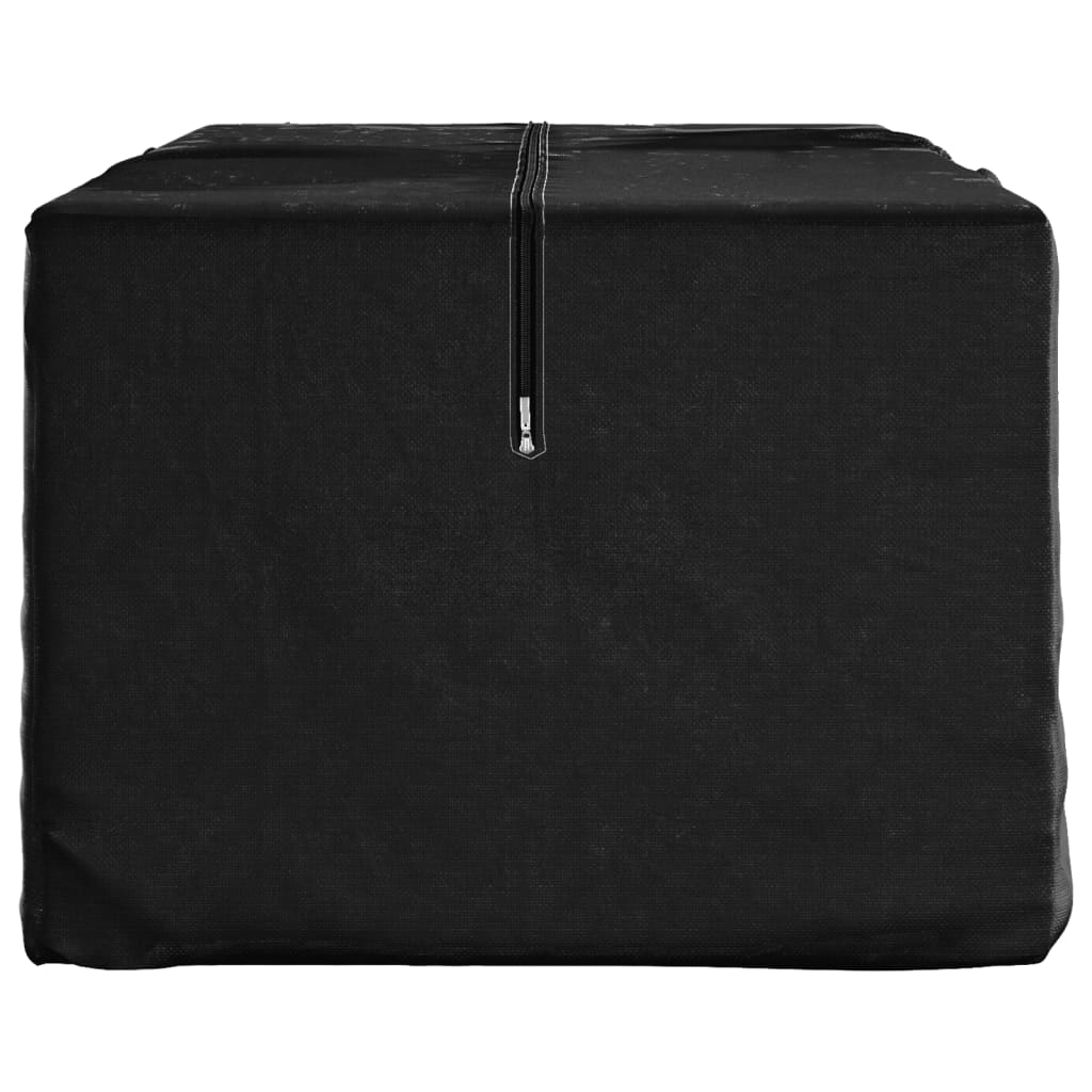 vidaXL Garden Cushion Storage Bag Black 135x40x55 cm Polyethylene