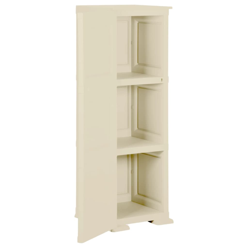 vidaXL Plastic Cabinet 40x43x125 cm Wood Design Angora White