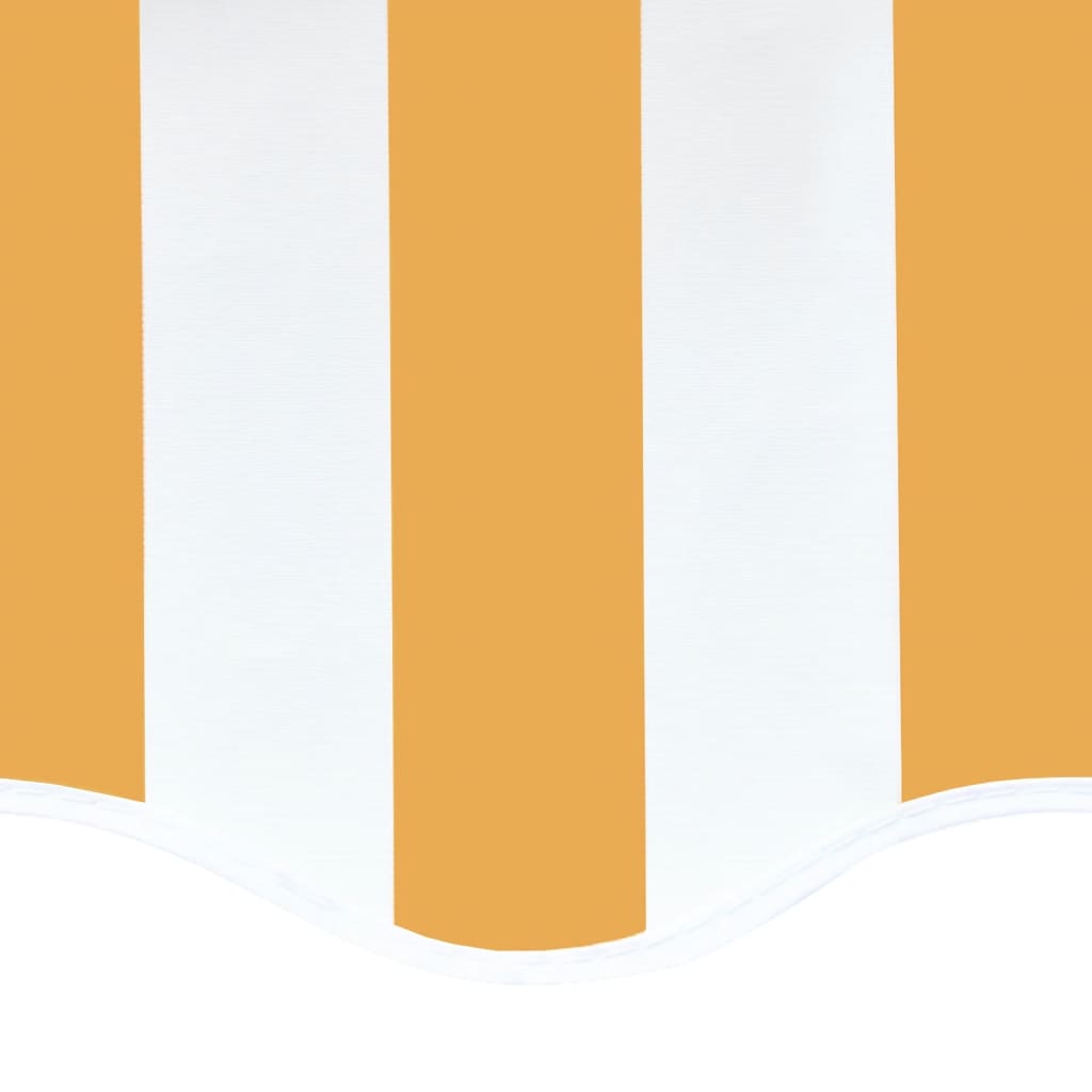 vidaXL Replacement Fabric for Awning Yellow and White 4.5x3.5 m