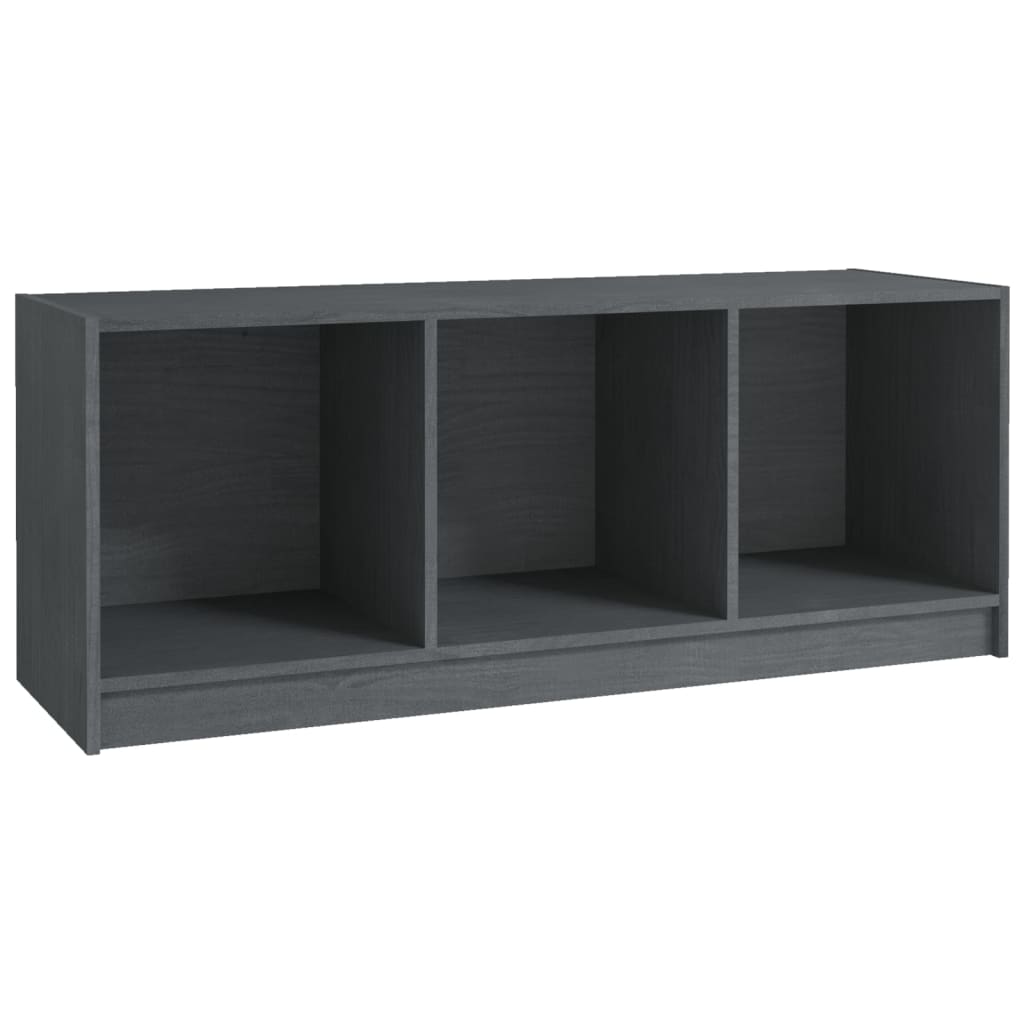 vidaXL TV Cabinet Grey 104x33x41 cm Solid Pinewood