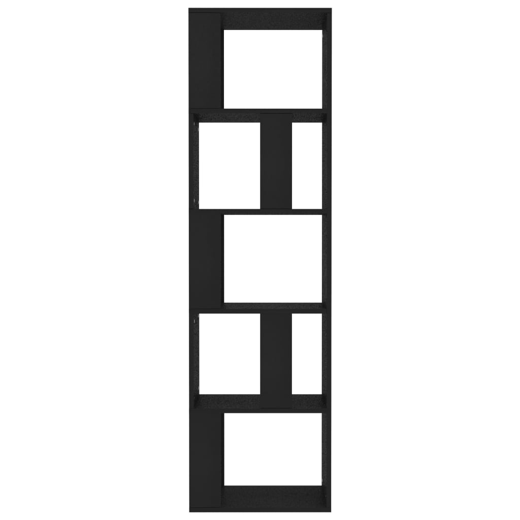 vidaXL Book Cabinet/Room Divider Black 45x24x159 cm Engineered Wood