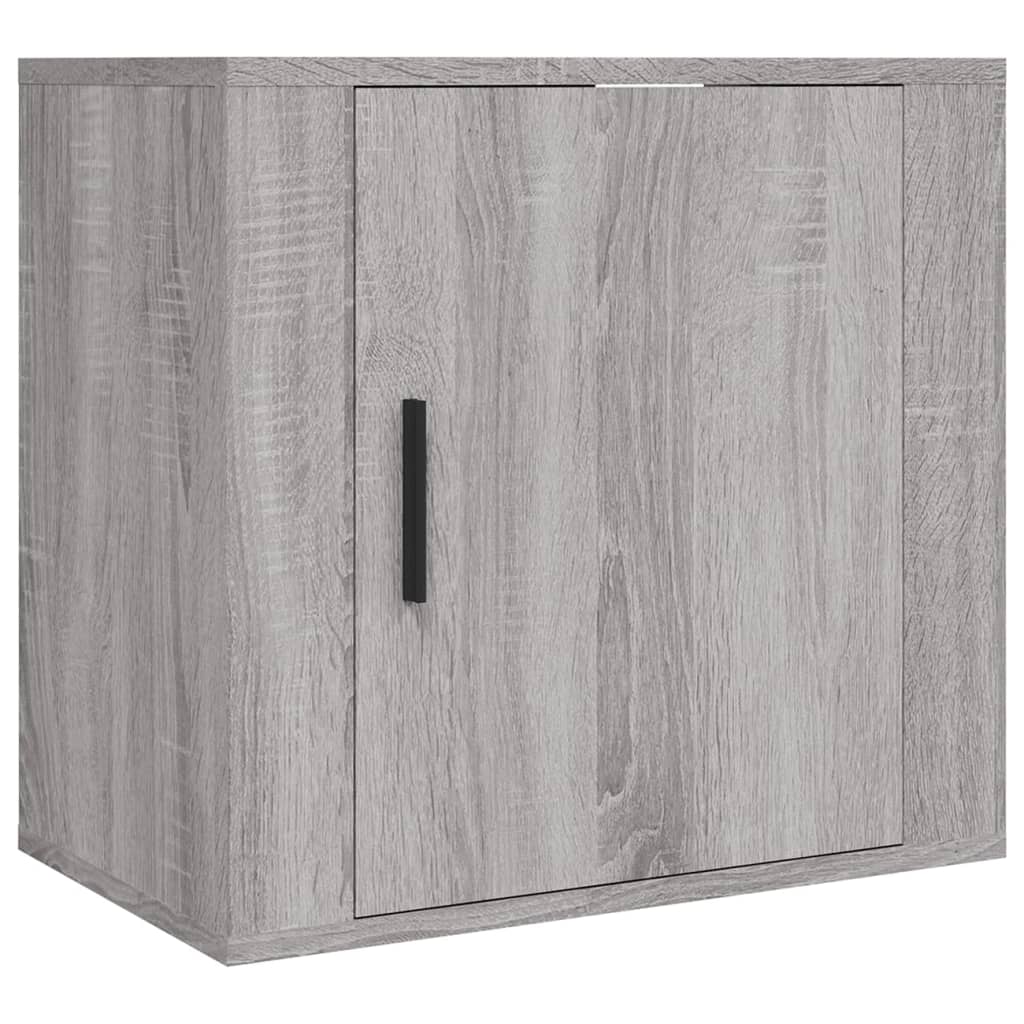 vidaXL Wall-mounted Bedside Cabinet Grey Sonoma 50x30x47 cm