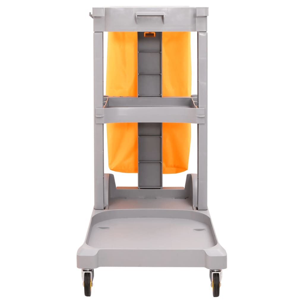 vidaXL 3-Tier Cleaning Trolley with Removable Bag PP&Oxford Fabric