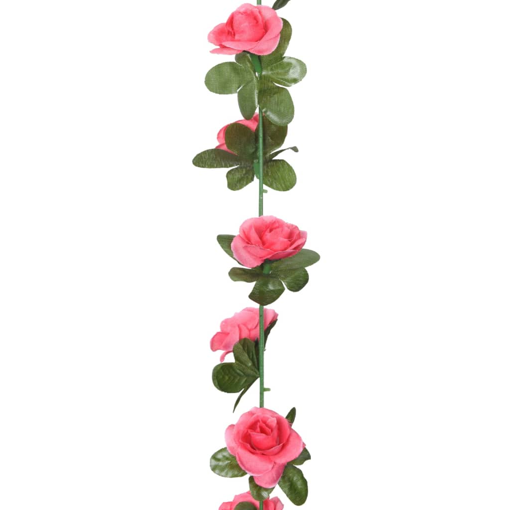 vidaXL Artificial Flower Garlands 6 pcs Red Pink 240 cm