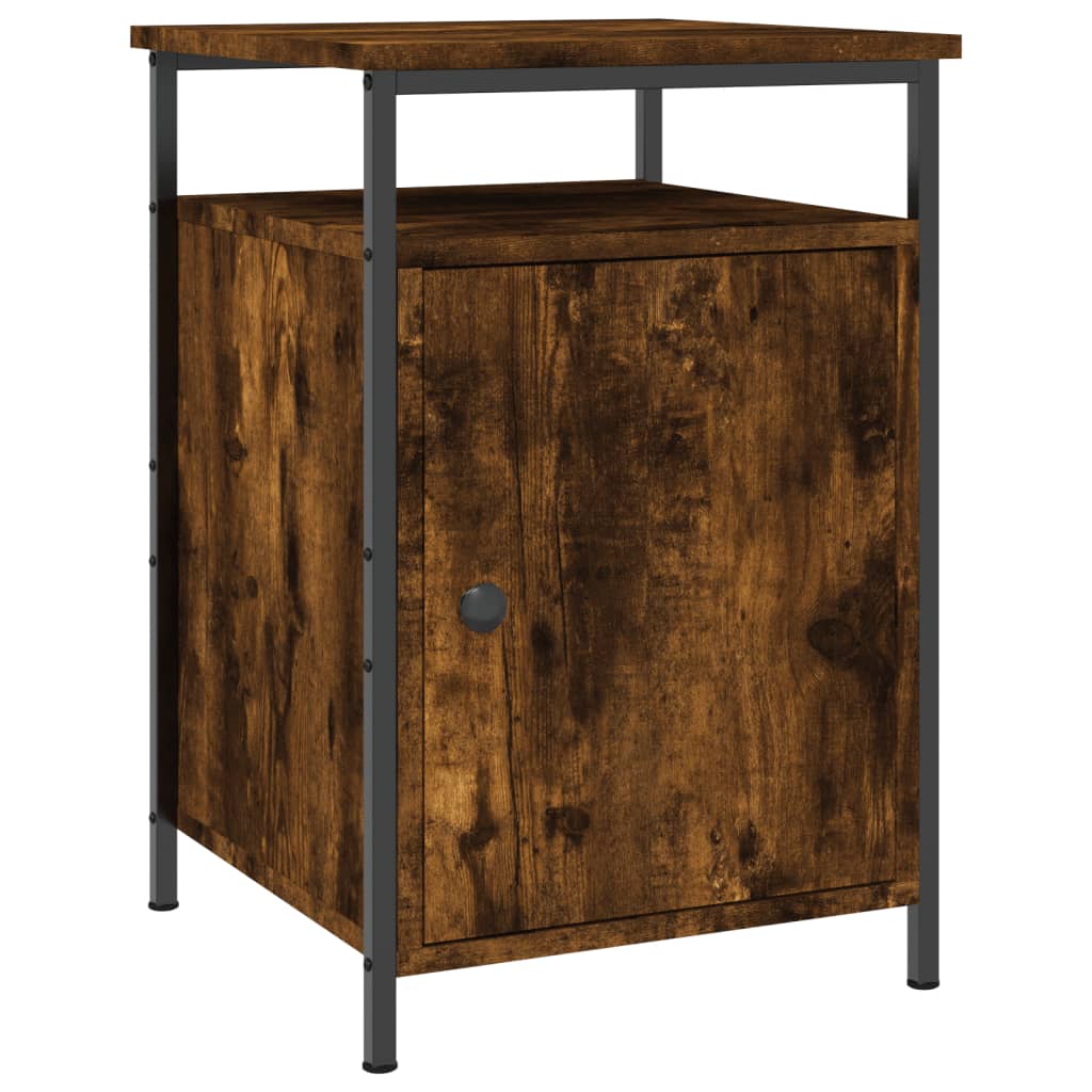 vidaXL Bedside Cabinet Smoked Oak 40x42x60 cm Engineered Wood
